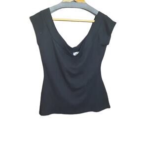 Heart of Haute Womens Marilyn Off the Shoulder Black Top Size XL NWT